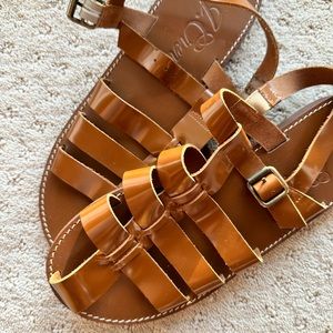 J Crew shiny fisherman sandals